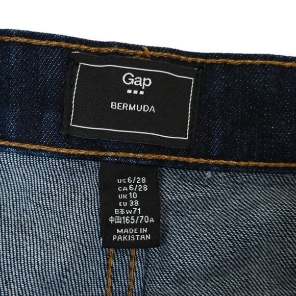 GAP Bermuda Dark Wash Jean Shorts Womens 6/28 - Picture 8 of 9